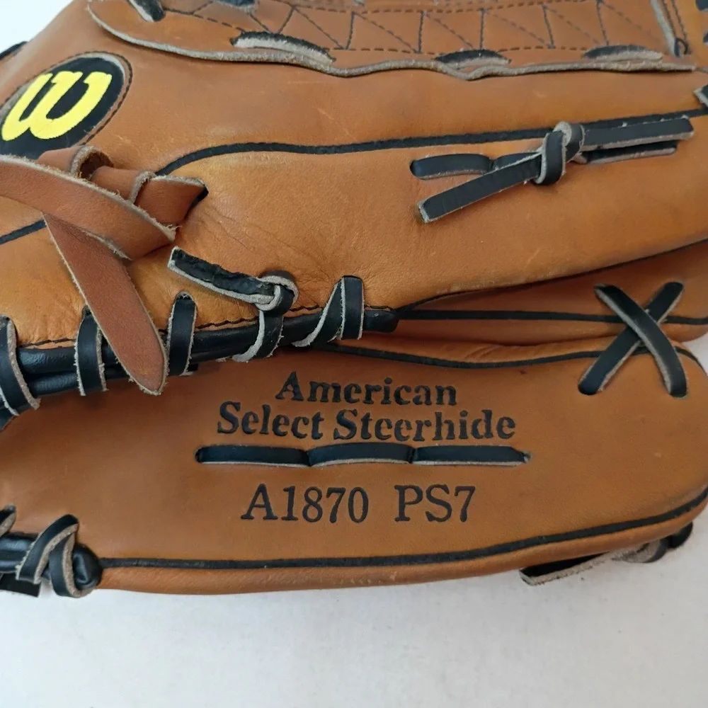Wilson Pro Staff Series A1870 PS7 Baseball Glove, 13.5 Inch, Dual Hinge Web RHT